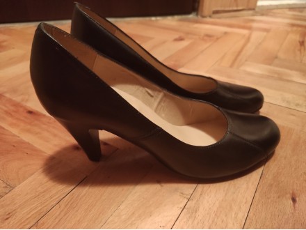 * NOVO * Boreli kozne crne cipele 41/26 cm