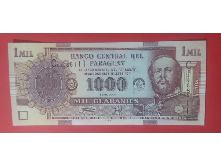 1.000 guaranies 2004 god Paraguay UNC
