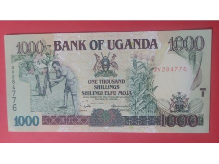 1.000 shillings 2003 god Uganda aUNC
