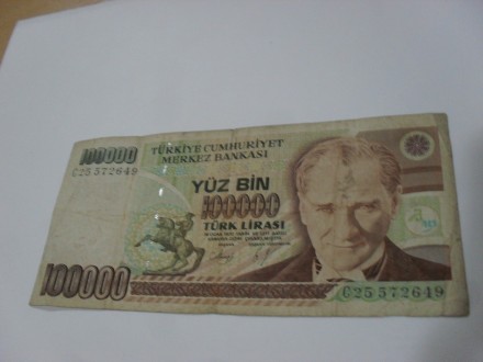 100 000 TURK LIRASI 1970.