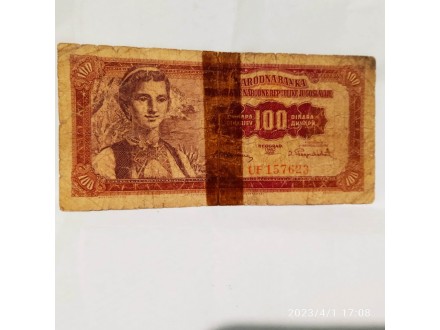 100  DINARA - 1955 JUGOSLAVIJA