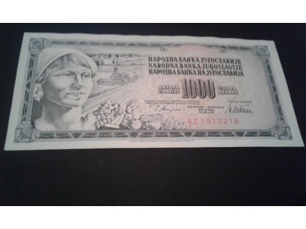 1000 DINARA iz 1978.god. UNC