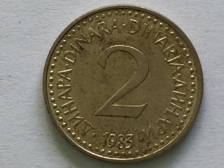 2 DINARA 1983 SFRJ
