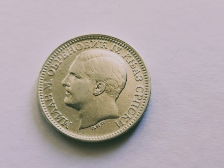 2 dinara 1879 - srebro