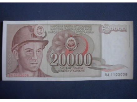 20000 DINARA 1987