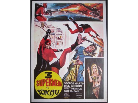 3 supermena u tokiju - filmski plakat 1968