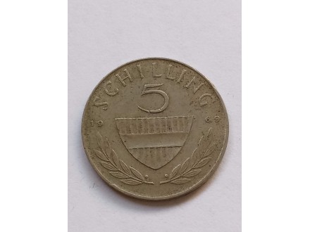 5 Šilinga 1969.g - Austrija -