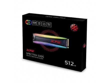 A-data 512GB M.2 PCIe Gen3 x4  XPG SPECTRIX S40G RGB AS40G-512GT-C SSD