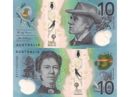 AUSTRALIA 10 Dollars 2017 UNC, P-63  Polymer