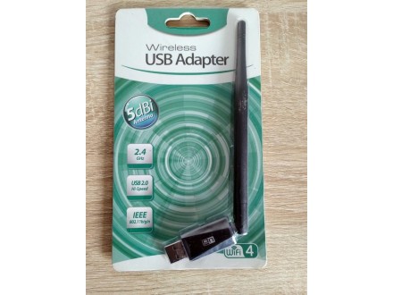Adapter WIFI USB antena 5dBi+CD sa drajverima