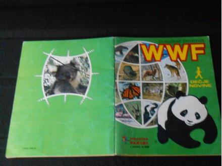 Album WWF Ugrožene životinje  Panini  55% popunjen