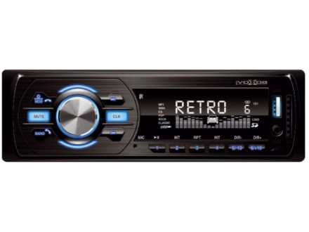 Auto radio SAL VB4000 FM, USB, SD, 3,5mm, Bluetooth, mikrofon 4x45W