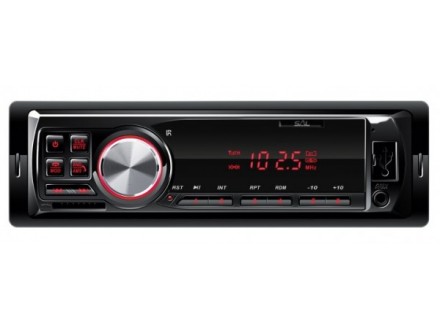 Auto radio SAL VBT1100/RD Red FM, USB, SD, 3,5mm, Bluetooth, 4x45W + daljinski