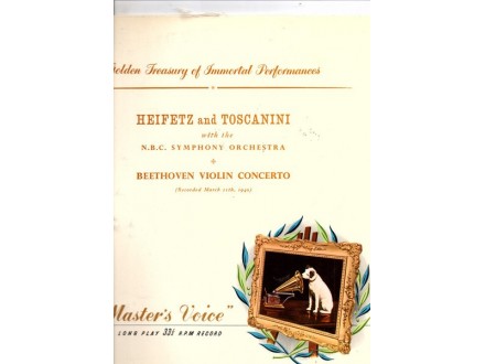 Beethoven Jascha Heifetz, Arturo Toscanini, NBC Symphon