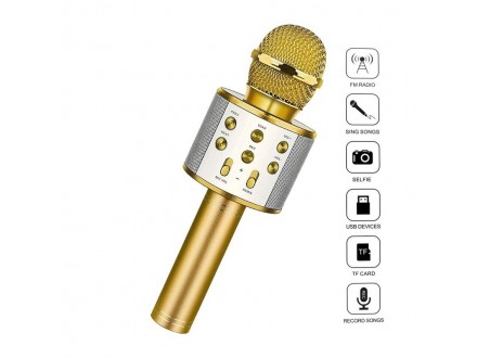 Bluetooth mikrofon zlatni
