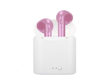 Bluetooth slusalice Airpods i7s TWS roze HQ