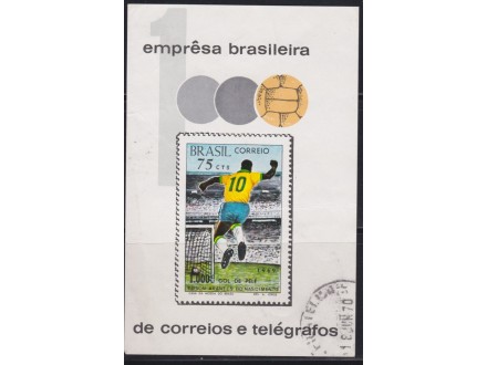 Brazil  1969 Pele-fudbal blok cisto