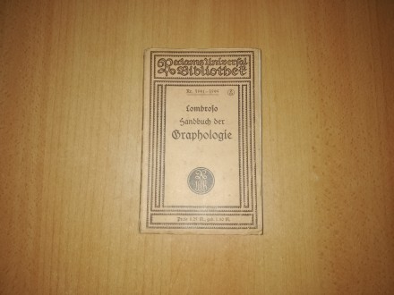 C. Lombroso - Handbuch der Graphologie