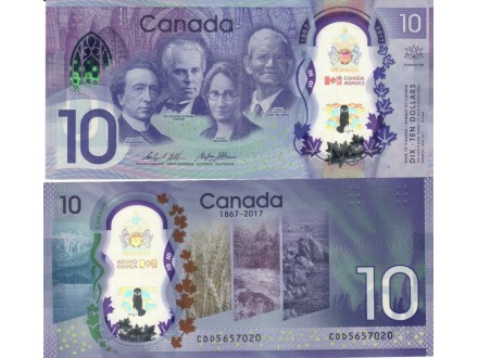 CANADA Kanada 10 Dollars comme. 2017 UNC,  Polymer