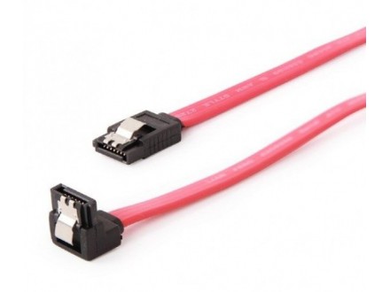CC-SATAM-DATA90-0.3 Gembird Metal clips, Serial ATA data kabl flat 0,3m 90 degree bent connector