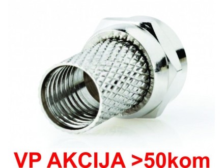 CON-FC-001 **  F muski konektor za RG6 kabl, 6.6mm, Zinc Alloy min.25kom (10)