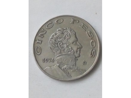 Cinco Pesos 1974.godine --- Meksiko ---
