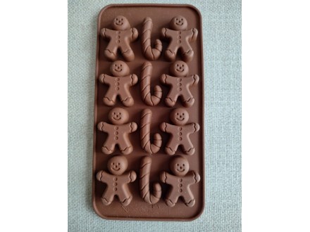 Čokoladni kalup za kolače u obliku čovečuljka i J