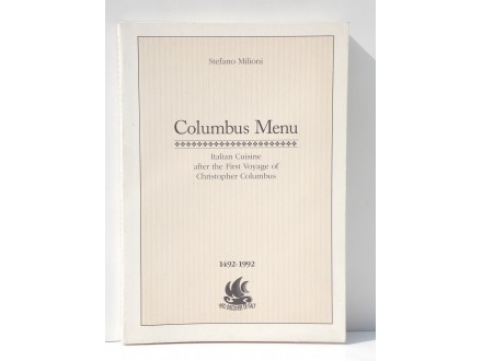 Columbus Meny Italian Cuisine after first voyage CC