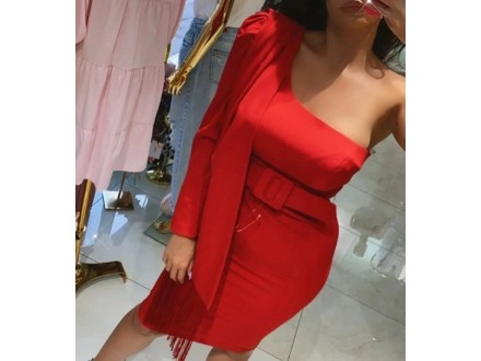 Crvena elegantna haljina. Velicina L.