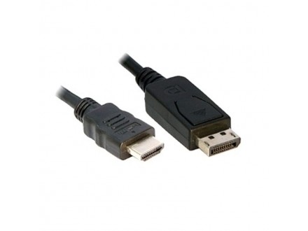 E-green Kabl DisplayPort (M) - HDMI (M) 1.8m crni