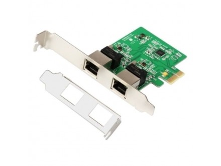 E-green PCI-Express kontroler 2-port Gigabit Ethernet