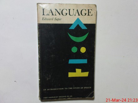 EDWARD SAPIR  -  LANGUAGE