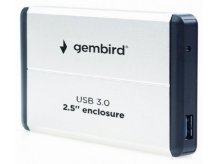 EE2-U3S-2-S Gembird USB 3.0 Externo kuciste za 2.5 SATA hard diskove srebrni FO