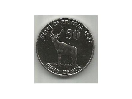 Eritrea 50 cents 1997. UNC