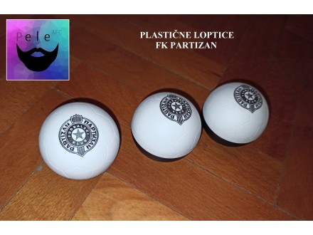 FK Partizan stare plasticne loptice 3kom - TOP PONUDA