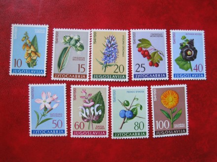FNRJ 1961., Flora-cveće, Š-1326-1334