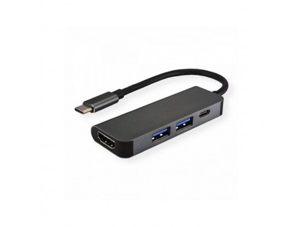 Fast Asia Adapter-konvertor TIP C na HDMI+ 2xUSB 3.0+ TIP C