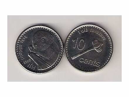 Fiji 10 cents 2012. UNC