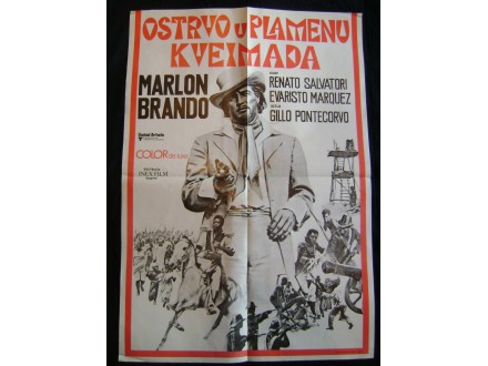Filmski poster OSTRVO U PLAMENU KVEIMADA Marlon Brando