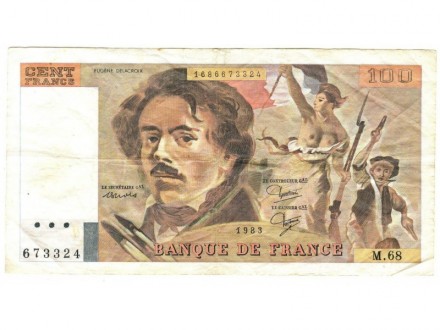 Francuska 100 francs 1983