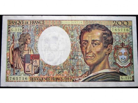 Francuska 200 francs 1992