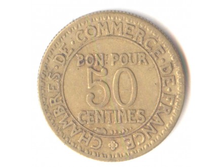 Francuska 50 centimes 1922