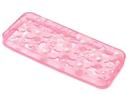 Futrola silikon Flower Pearl za Iphone 5G/5S/SE roze