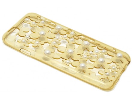 Futrola silikon Flower Pearl za Iphone 6/6S zlatna