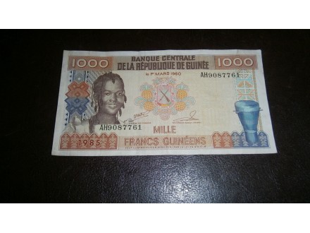 GUINEA 1000 FRANCS 1985