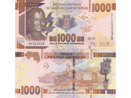 GUINEA 1000 Francs 2015 UNC, P-43