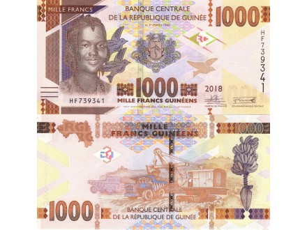 GUINEA 1000 Francs 2018 UNC, P-48