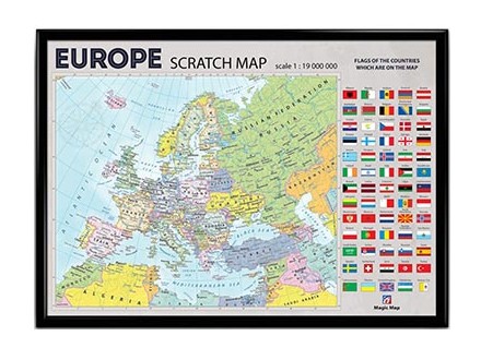 Greb-greb mapa Evrope na engleskom jeziku