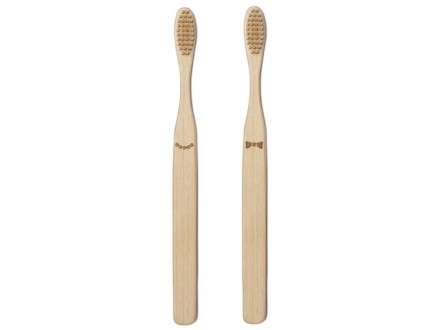 His &; Her Bamboo Toothbrush Set