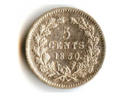 Holandija 5 centimes 1850 aUNC/XF